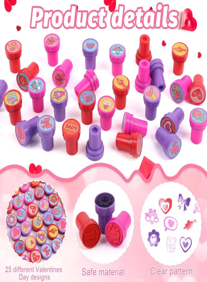 JOFONY 50pcs Valentine's Day Stampers,Self Inking Stamps Valentine's Day Classroom Exchange for Valentine Goody Bag Fillers - Image 3